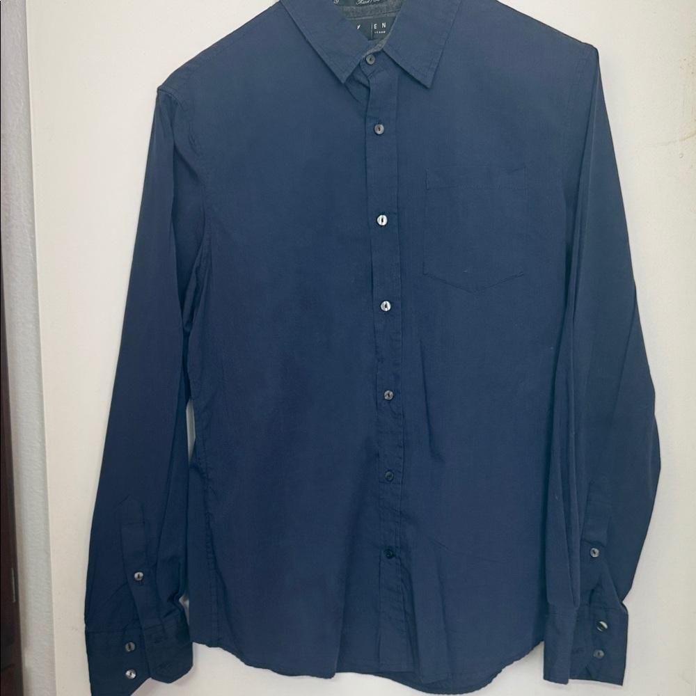 21men Deep Blue Casual Button Down Shirt